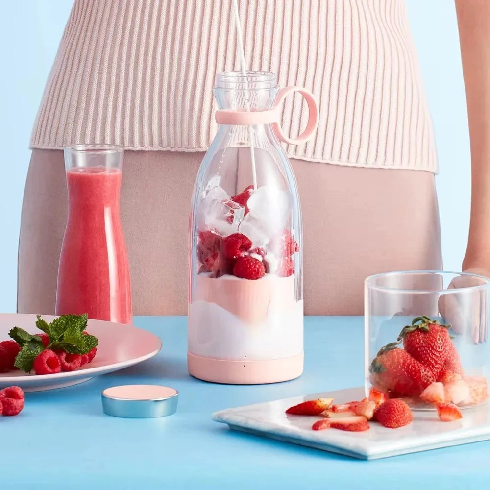 Portable USB Rechargeable Mini Juice Blender with 6 Blades
