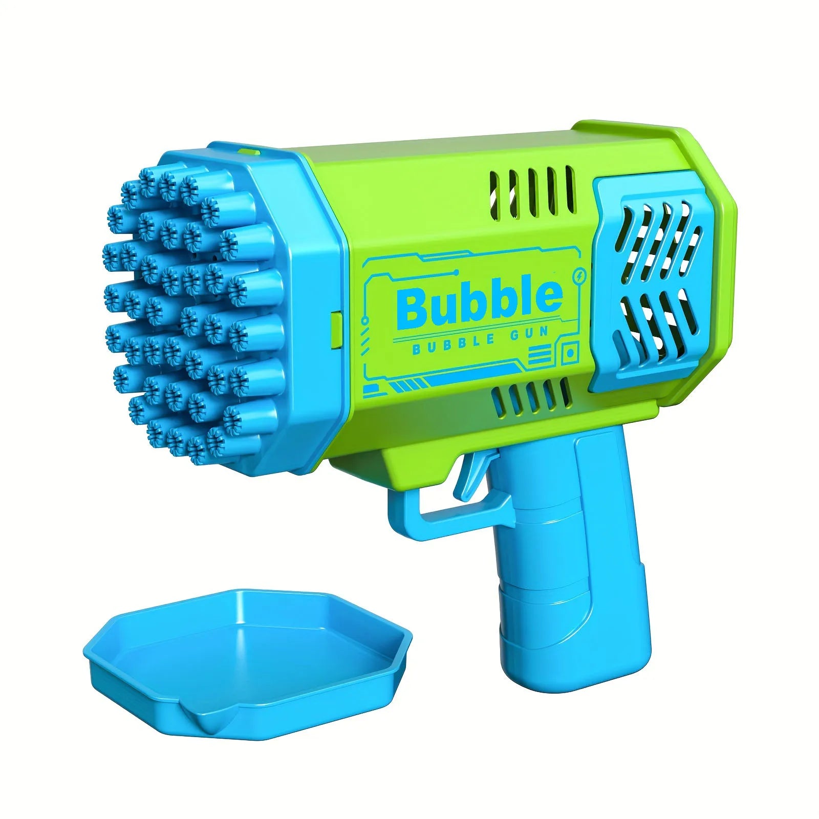 One Pack Of Children's 40 Holes Launcher Handheld Portable Electric Automatic Bubble Gun LED Light For Boys And Girls