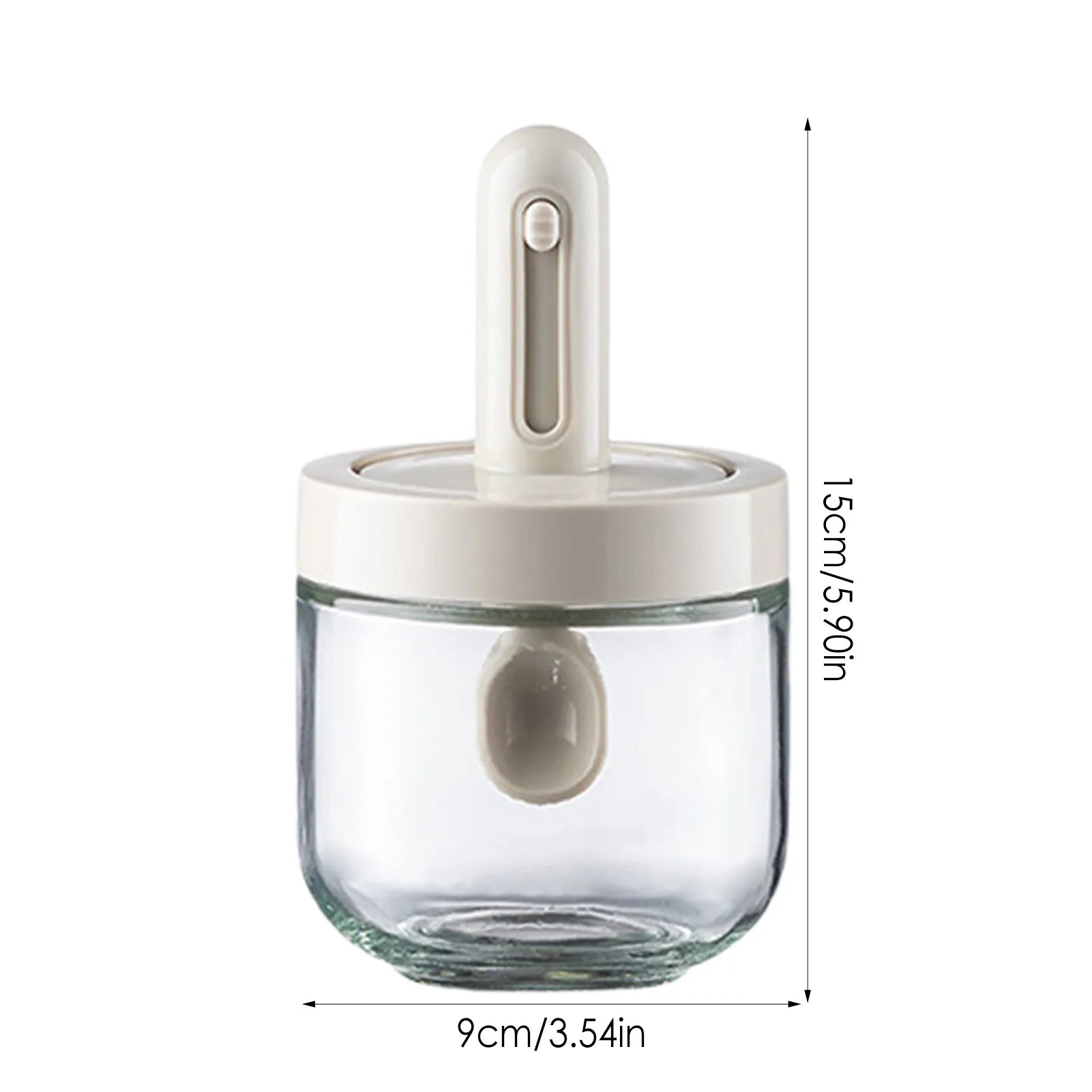 Moisture-Proof Glass Spice Jar Kitchen Seasoning Jar With Spoon Set Seasoning Box Canister Sugar Storage Pots Salt Container