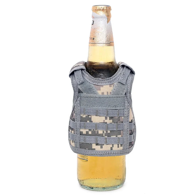 Beer Vest Mini  Premium Beer Bottle Pouch Molle Vest Beverage Cooler Wine Bottle Cover Holder Hunting Vests