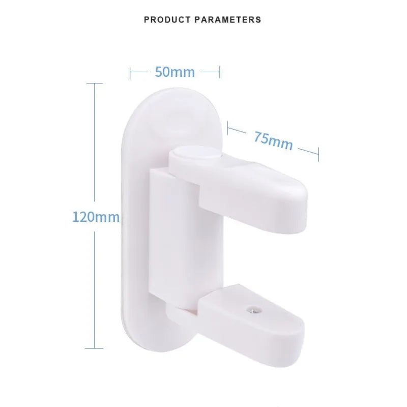 Universal Child Safety Door Lock - Rotation Proof Adhesive Security Latch
