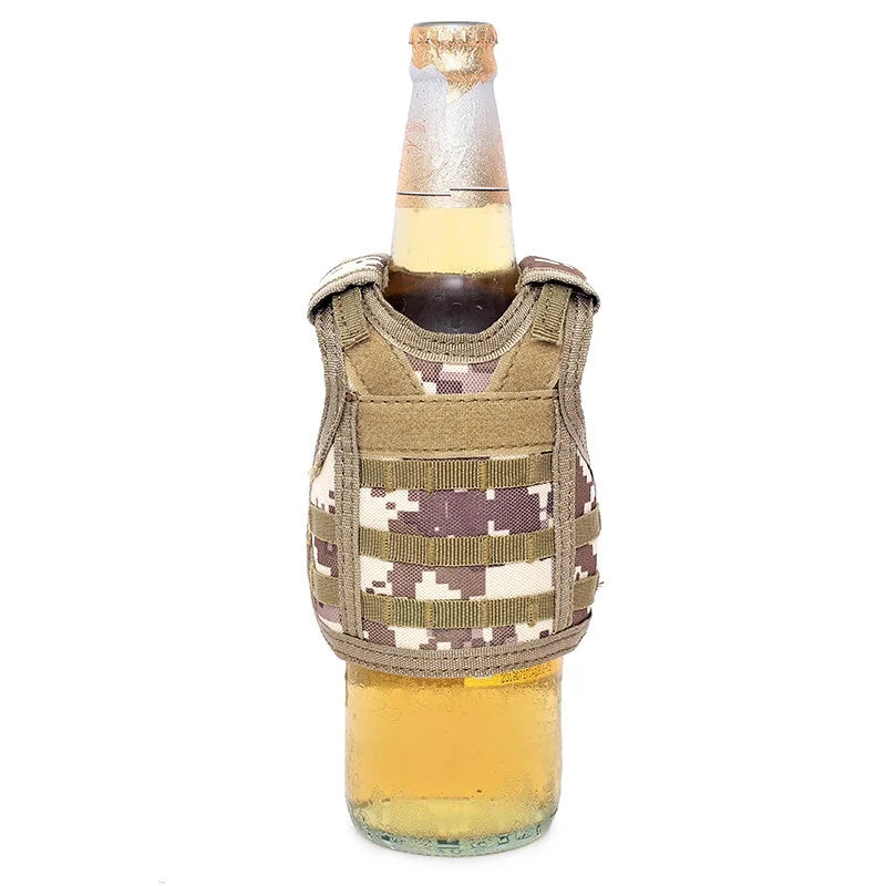 Beer Vest Mini  Premium Beer Bottle Pouch Molle Vest Beverage Cooler Wine Bottle Cover Holder Hunting Vests