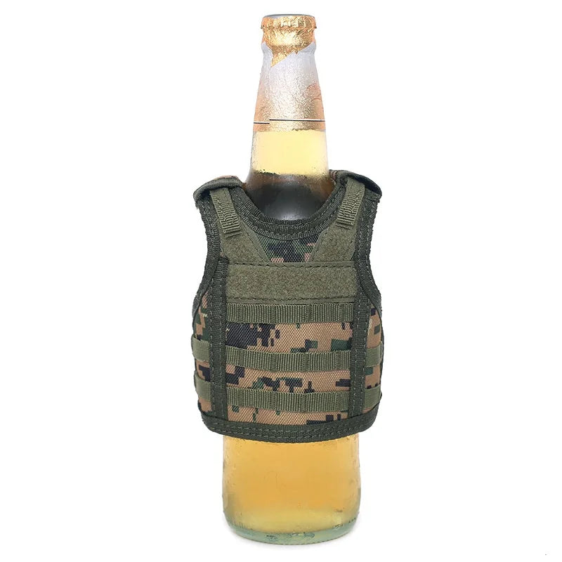 Beer Vest Mini  Premium Beer Bottle Pouch Molle Vest Beverage Cooler Wine Bottle Cover Holder Hunting Vests