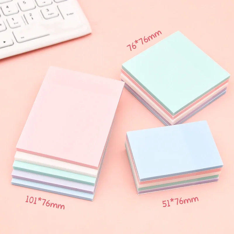 Colorful Transparent Sticky Notes - 50 Sheets Memo Pads