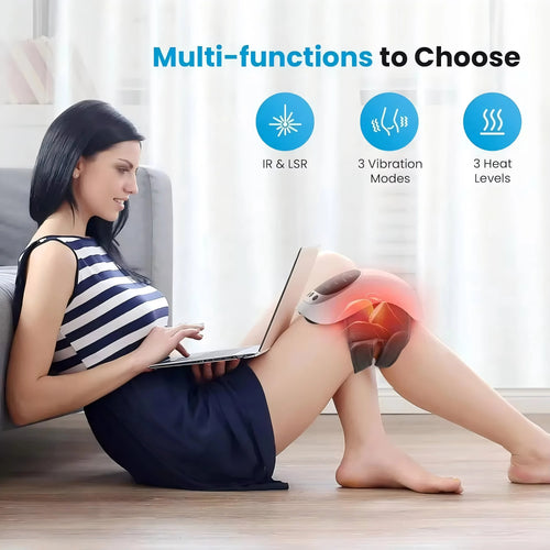 3 in 1 Cordless Knee Massager with Red Light & Vibration