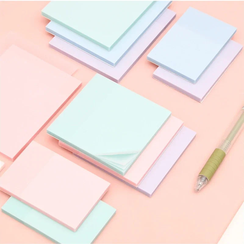 Colorful Transparent Sticky Notes - 50 Sheets Memo Pads