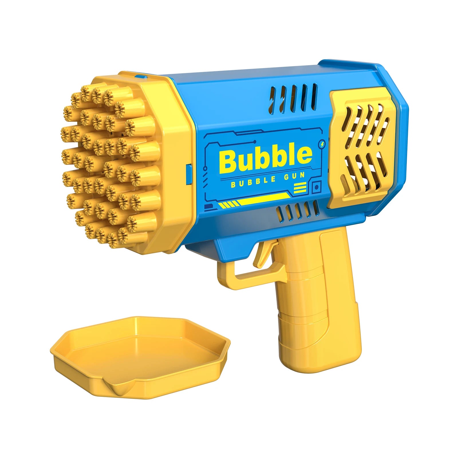 One Pack Of Children's 40 Holes Launcher Handheld Portable Electric Automatic Bubble Gun LED Light For Boys And Girls