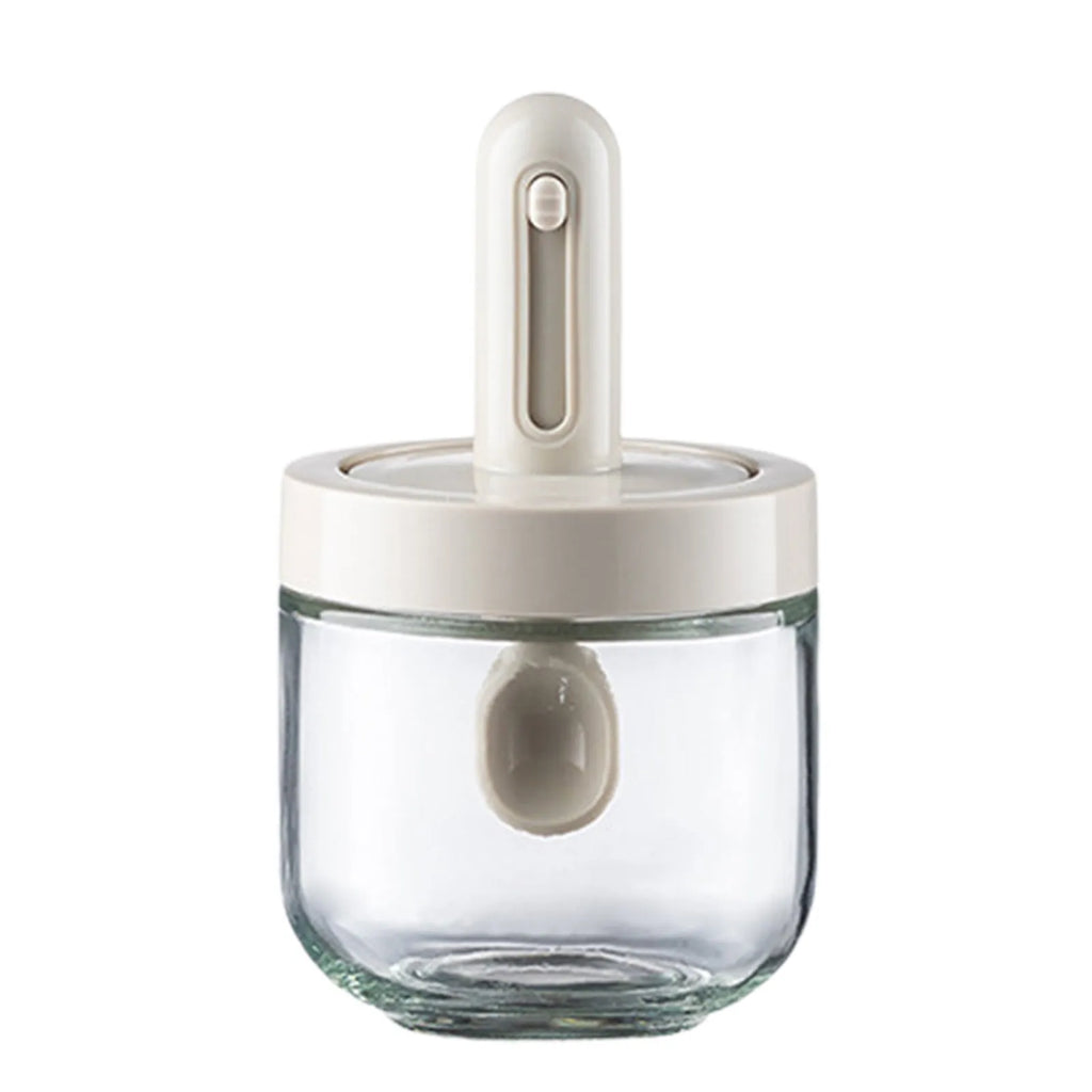 Moisture-Proof Glass Spice Jar Kitchen Seasoning Jar With Spoon Set Seasoning Box Canister Sugar Storage Pots Salt Container