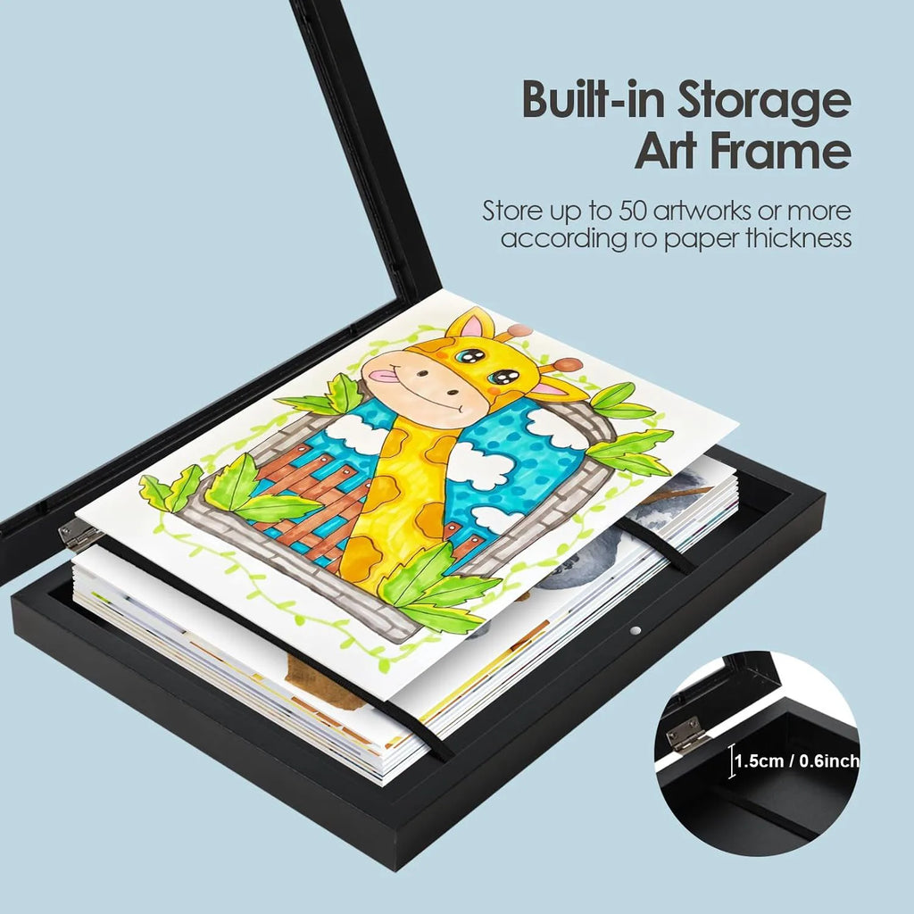 Wood Flap Magnetic A4 Photo Frame for Creative Home Display