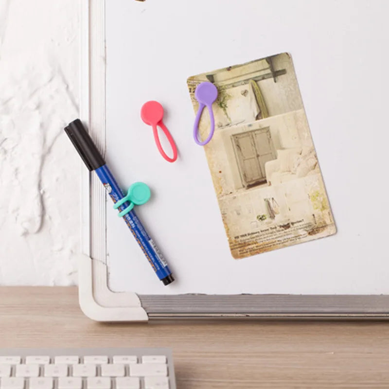 Reusable Magnetic USB Cable Ties Cord Organizer Silicone Magnetic Cord Ties for Bundling Stuff Book Marker Fridge Magnets