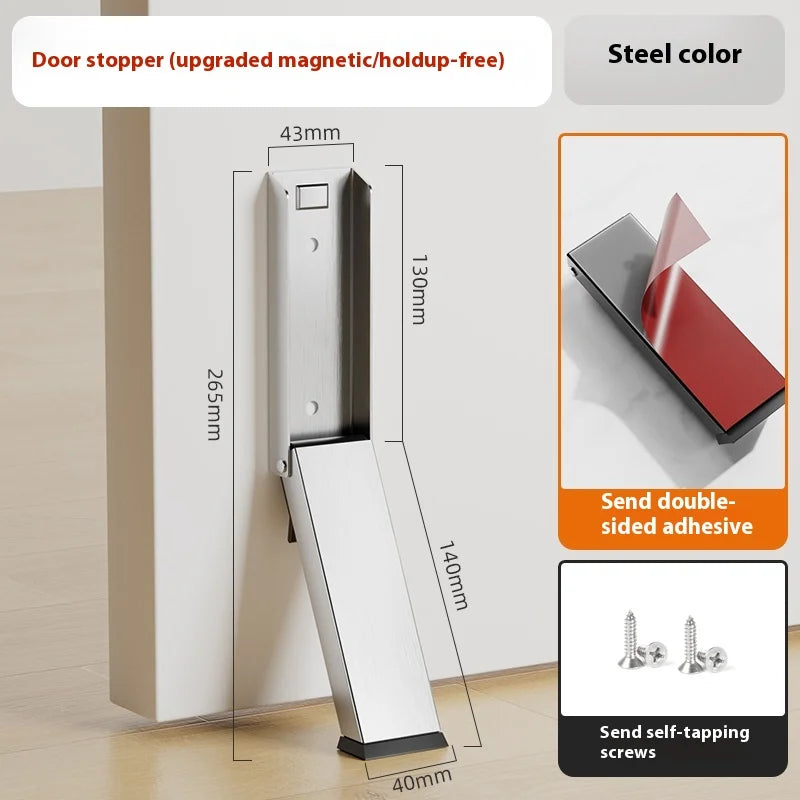 Upgraded Folding Door Stopper; Anti-Collision Door Stop; Door Plug; Door Bumper; Fixed Door Blocker; Door Top Block