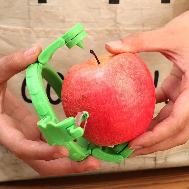 Green Fruit Peeler Vegetable Handheld Rotating Peeler Stainless Steel Spiralizer Peeler for Apple Pear Peeling Kitchen Gadgets