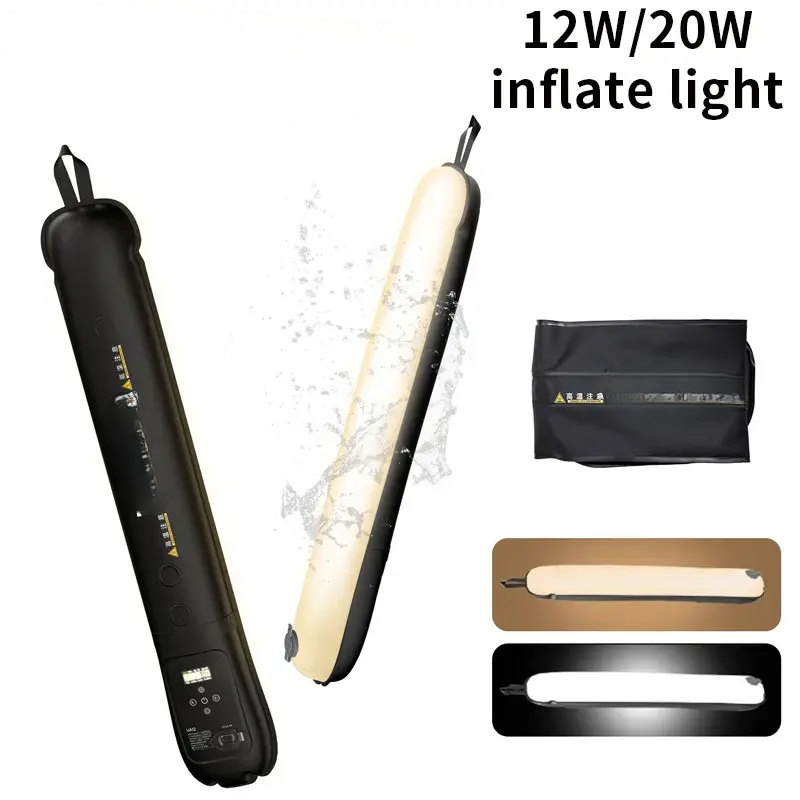 12W Magnetic Portable Air Tube Light 2700-6500K Bi-Color Waterproof Foldable Lamp